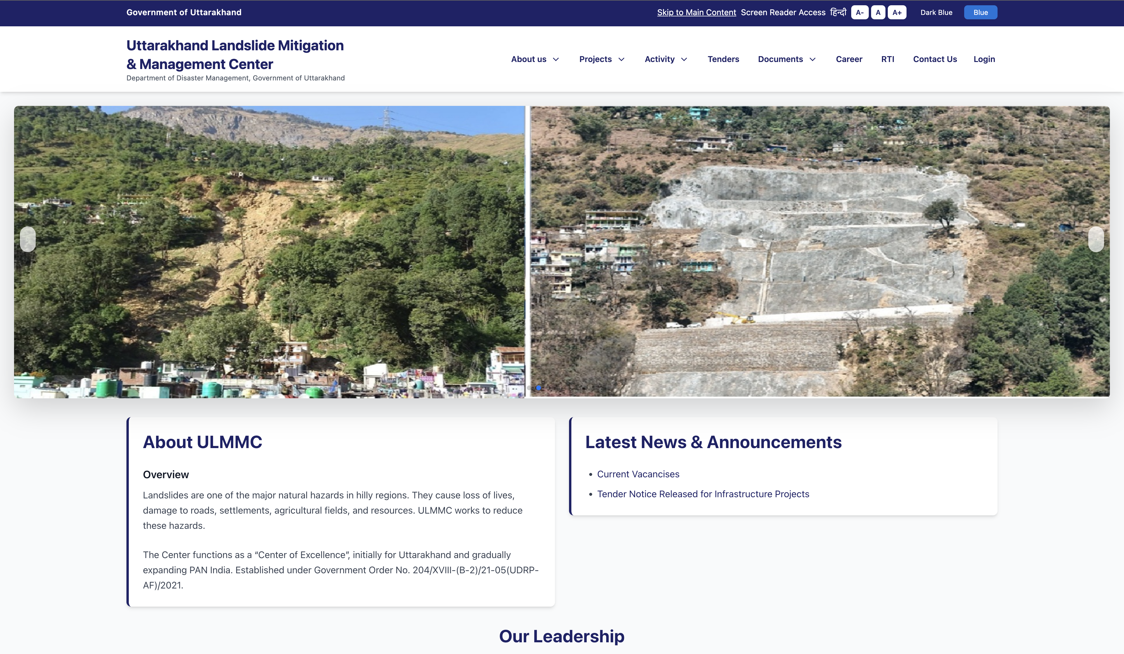 Uttarakhand Landslide Mitigation & Management Center project preview